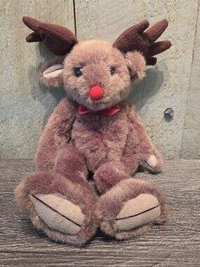 Wang’s International Red Nosed Reindeer Plush Long Legs Craft Holiday Decor Vtg